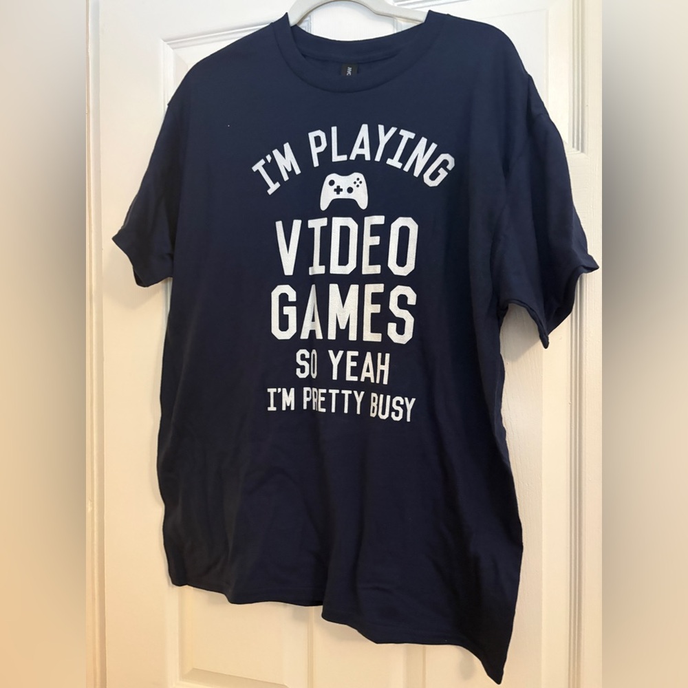 NWOT Gildan Navy Gaming Tee